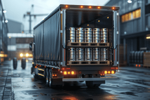 A van with two pallets of beer kegs - delivering large items