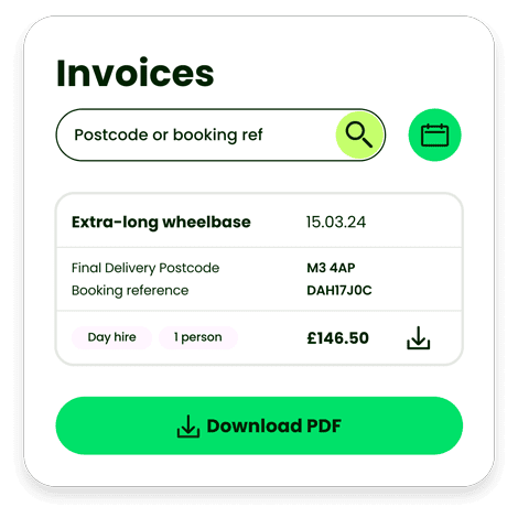 Access and download invoices instantly with DeliveryApp