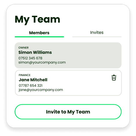 Invite and manage team members