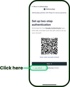 Set up two-step authentication