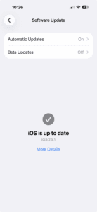 Settings > Software update - Apple (ios)